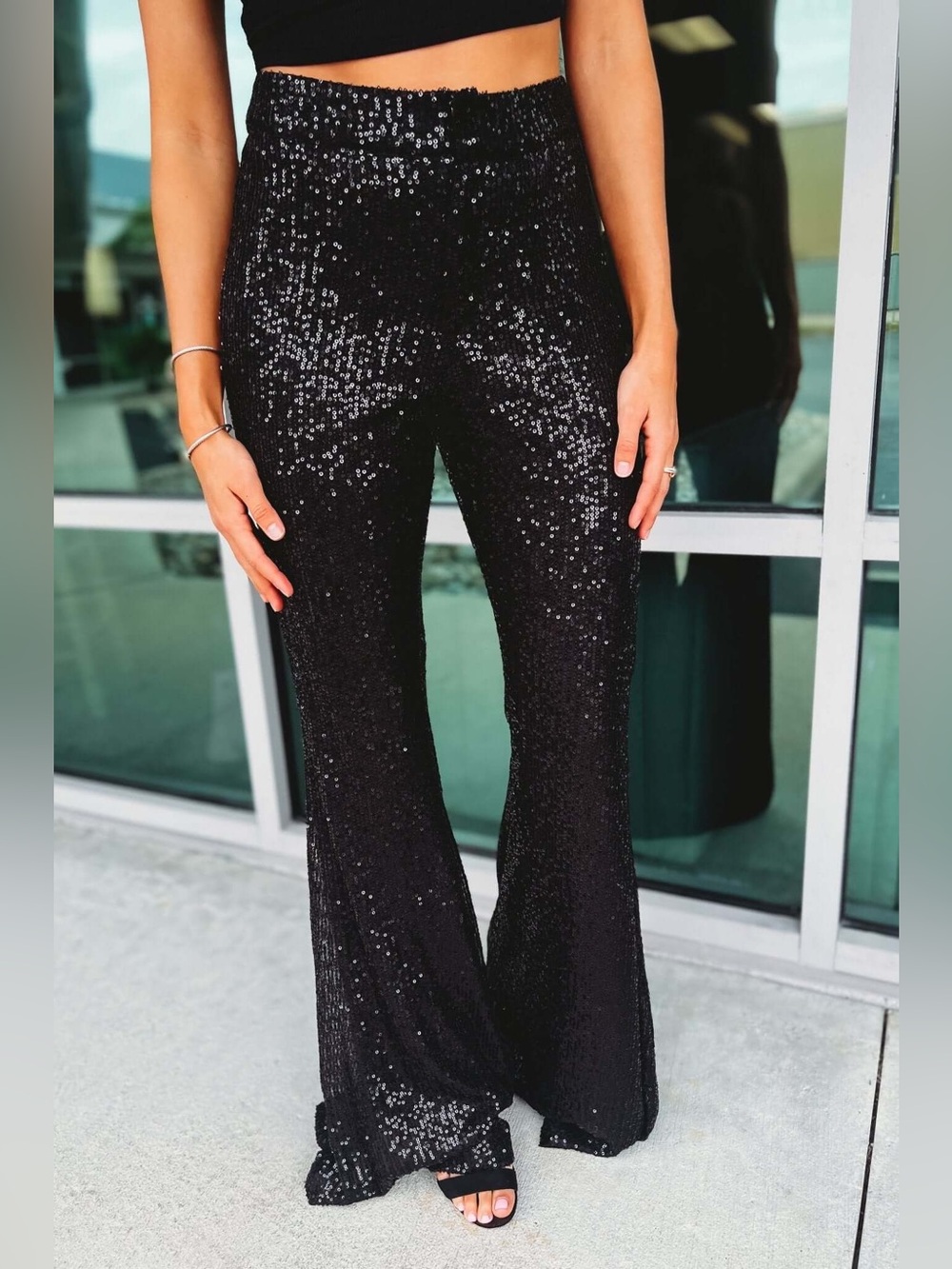 NWT Cable & Gauge Black Glitter Pants